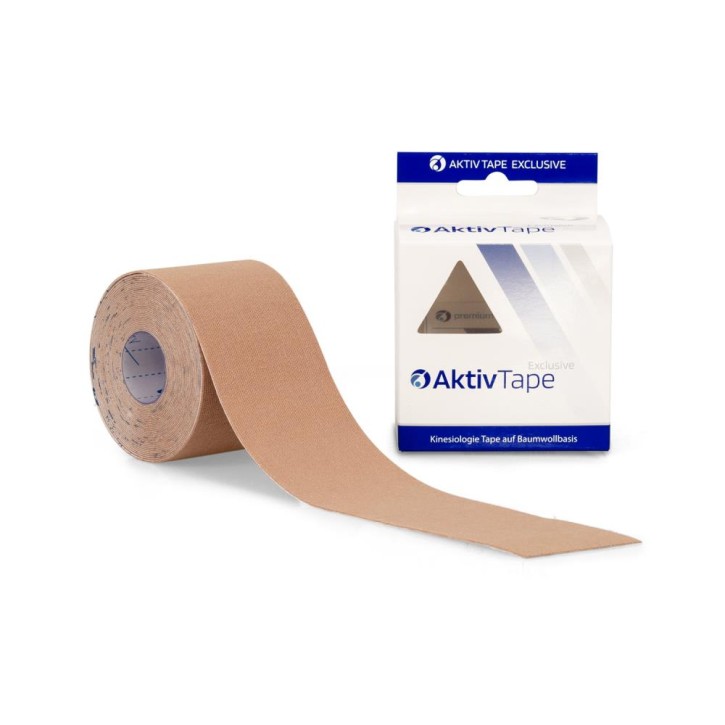 AFH Aktiv Tape® | Kinesiologie Tape 5,0 cm x 5 m | beige