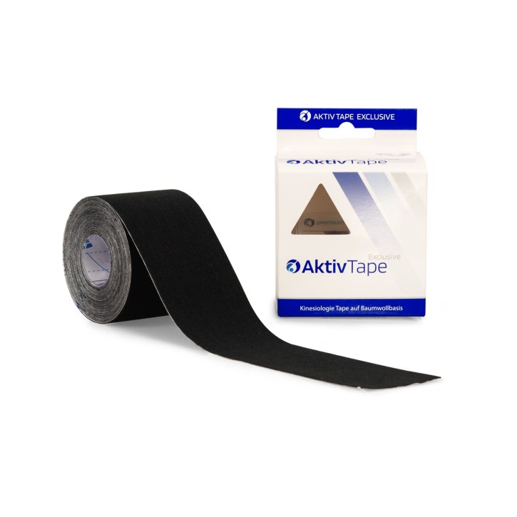 AFH Aktiv Tape | Kinesiologie Tape 5,0 cm x 5 m | schwarz