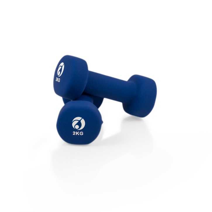 AFH Gymnastik-Hanteln | Neopren | 2,0 kg dunkelblau