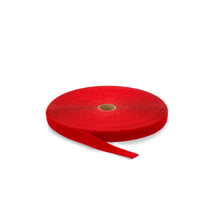 AFH Flauschband | Breite: 25 mm | Länge: 25 m | rot