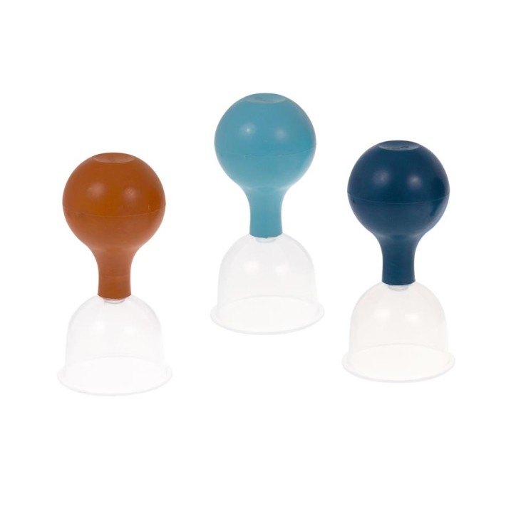 Schröpfglas aus Kunststoff mit Ball | Braun | Außen-Ø ca. 36 mm