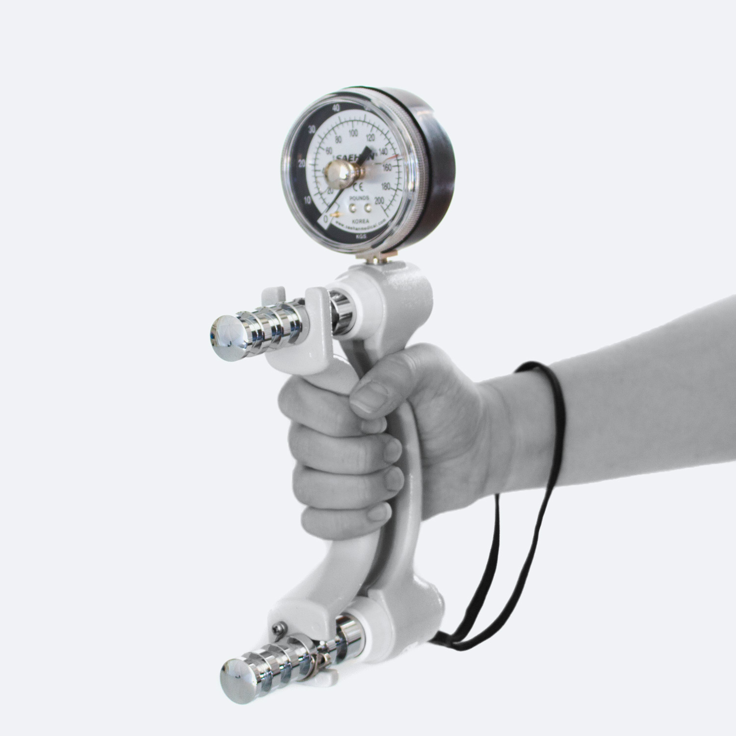 GRIPX Digitaler Hand-Kraftmesser Dynamometer zum Trainieren der Hände 90 kg