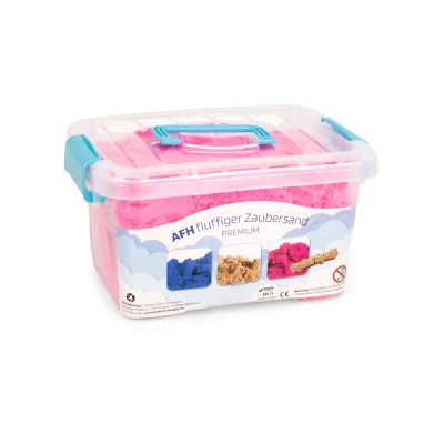 AFH fluffiger Zaubersand Premium mit kleiner Box 2 kg | Pink