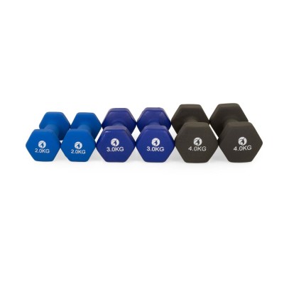 AFH Gymnastik-Hanteln | 18 kg Set | Design-Farben Neopren