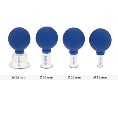 AFH Schröpfglas mit Ball Premium | Ø 15mm | Blau