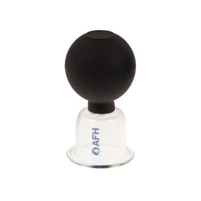 AFH Schröpfglas mit Ball Premium | Ø 55mm | Schwarz