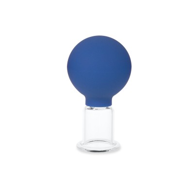 AFH Schröpfgläser Premium mit Bulk | Typ 1 - Zylinder | Blau | Ø 35 mm