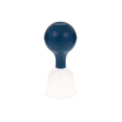 Schröpfglas aus Kunststoff mit Ball | Dunkelblau | Außen-Ø ca. 60mm