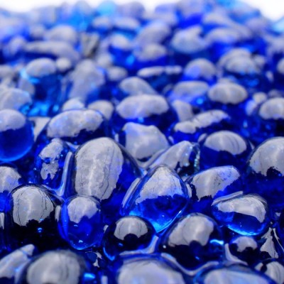 AFH Sensorik Glas Beans cobalt blau 5,0 kg mit Cotton Bag Dynamik