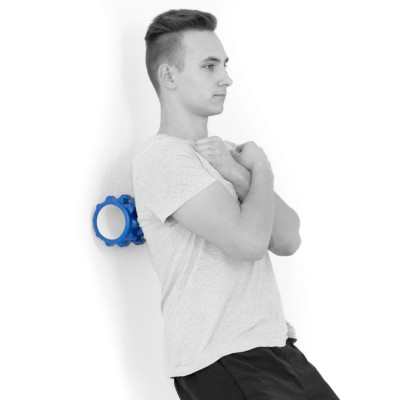 AFH Faszienrolle Rumble | Länge: 33 cm | Ø 14 cm | mit Tasche | blau