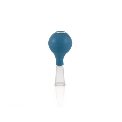 Kunststoff Schröpfgläser mit Ball | Hochwertiger PP Kunststoff | blau | Ø 2,0 cm