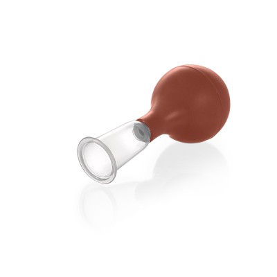 Kunststoff Schröpfgläser mit Ball | hochwertiger PP Kunststoff | braun | Ø 2,5 cm
