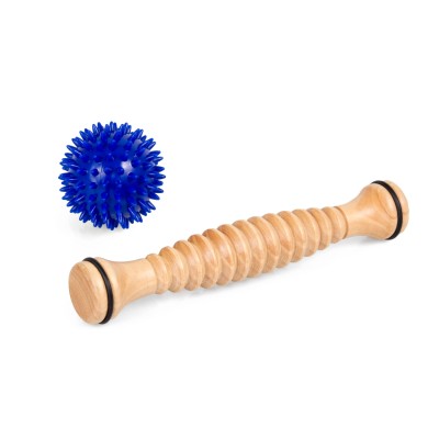 AFH TheraPIE Fußmassager Deluxe | Typ Holz inklusive 1 Igelball