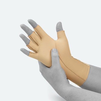 EDEMA Light | 3/4 Finger | Ödem Handschuh | M | beige