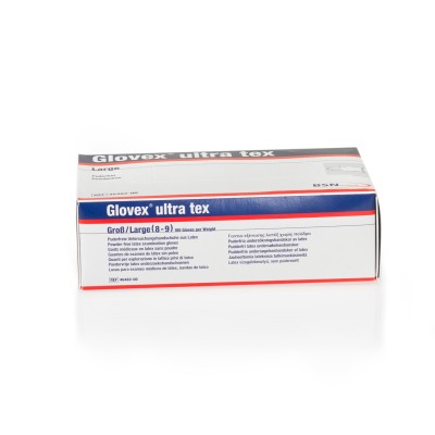 Glovex® ultra tex | Untersuchungshandschuhe aus Latex | 100 Stück | L