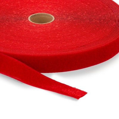 AFH Flauschband | Breite: 38 mm | Länge: 25 m | rot