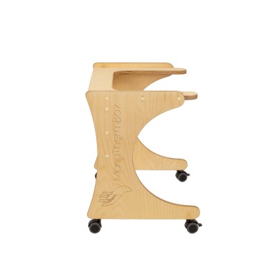 ManuThermBox Rolltisch | Holz: Birke farblos