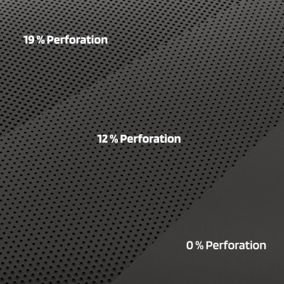 Schienenmaterial Encore™  Black | 19 % perforiert | 1/8" = 3,2mm | 46 x 61cm | Memory-Effekt