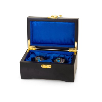 Sonderedition: AFH QiGong Kugeln ca. Ø 40 mm | Handbemalt | Premium-Therapie in schwarzer Geschenkbox