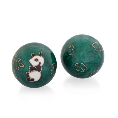 QiGong Kugeln | Panda grün | Ø 45 mm