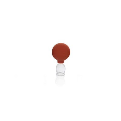 Schröpfglas mit Saugball und Olive | Qualitätsglas | Ø 2,0 cm