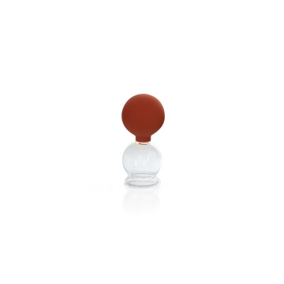Schröpfglas mit Saugball und Olive | Qualitätsglas | Ø 3,5 cm