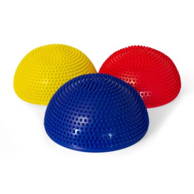 TheraPIE Balance Igel XXL | ca. Ø 34 cm | 3er Set blau, gelb, rot incl. Pumpe