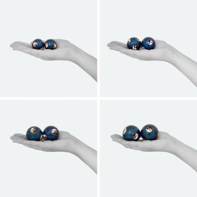 QiGong Kugeln | Yin Yang blau | Ø 35 mm