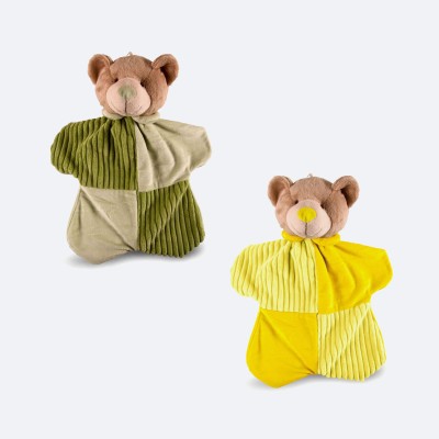 Wärmflasche mit Bezug Schnuffel Bär | gelb