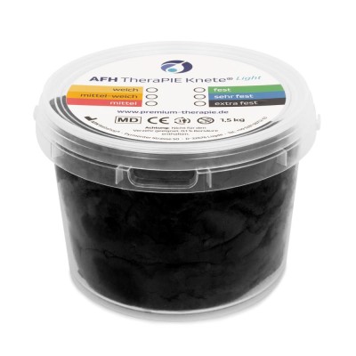 AFH TheraPIE Knete® Light | 1,5 kg | extra fest = schwarz | Einführungspreis bis zum 29.02.2024