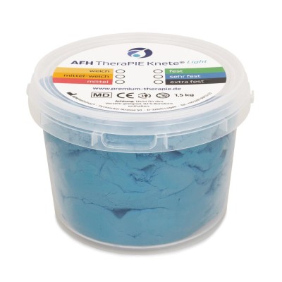 AFH TheraPIE Knete® Light | 1,5 kg | sehr fest = blau | Einführungspreis bis zum 29.02.2024