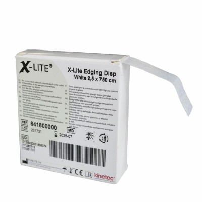 X-Lite® Abschlußkantenband im Spender | 2,5 x 750 cm | weiß